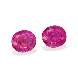 Ovale geslepen Rubelliet Fuscia Roze 6.29 karaat