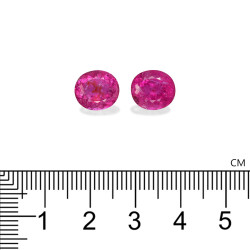 Ovale geslepen Rubelliet Fuscia Roze 6.29 karaat