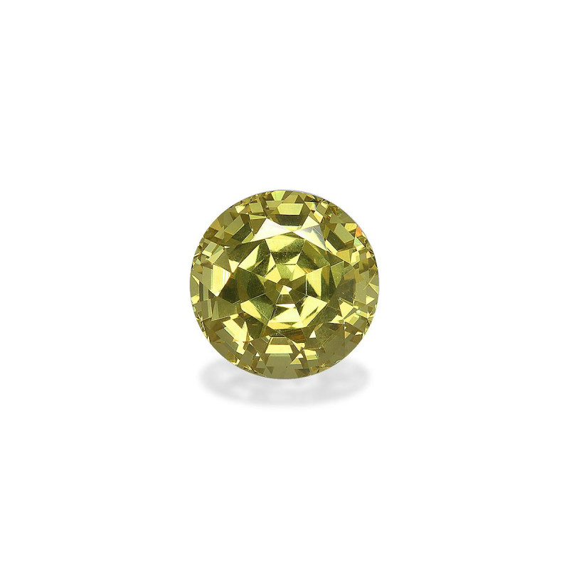 ROUND-cut Grossular Garnet Lemon Yellow 5.10 carats