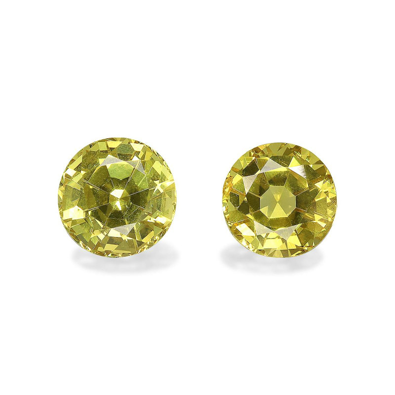 ROUND-cut Grossular Garnet Lemon Yellow 3.57 carats