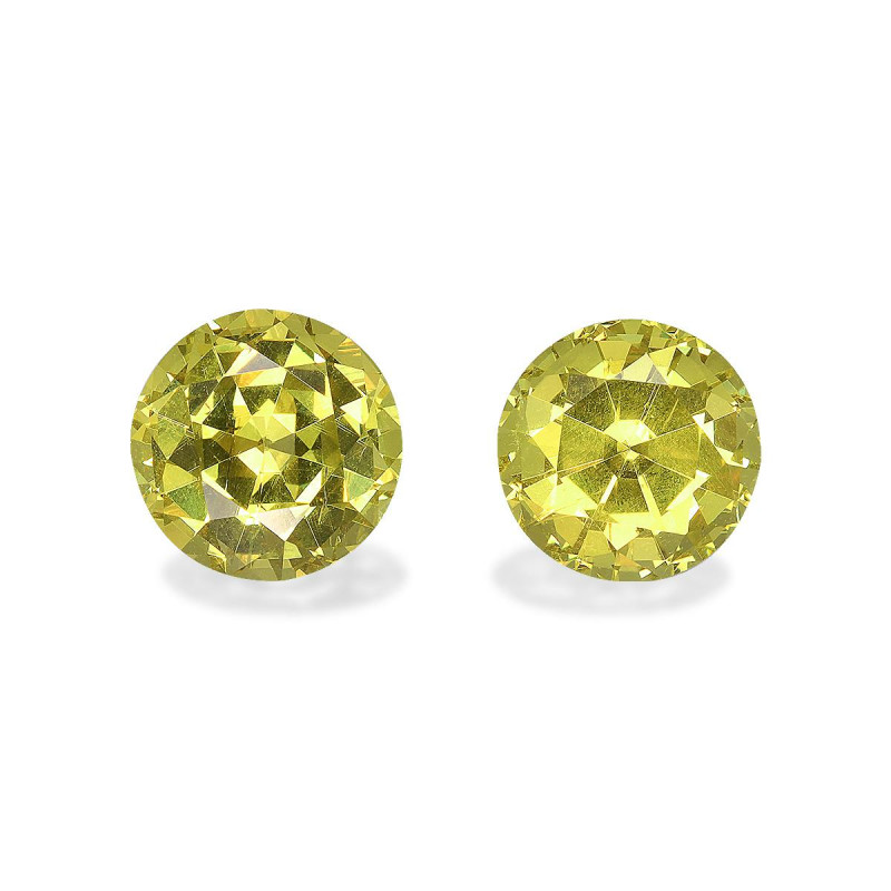 石榴石 taille 圆形 柠檬黄 4.75 carats