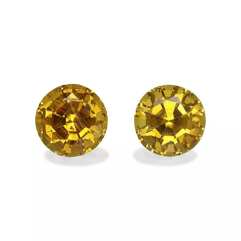 Granate Grosularia taille ROND Jaune Miel 4.85 carats