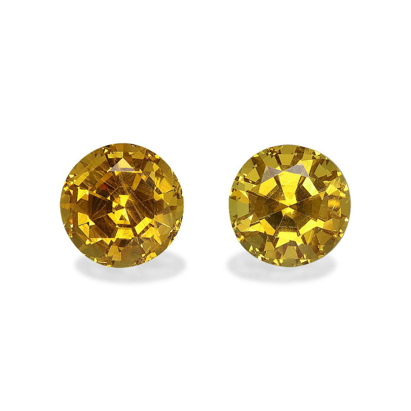 ROUND-cut Grossular Garnet Honey Yellow 4.85 carats