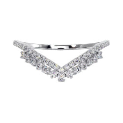 Alianza Ma Vie Curved Joyer&iacute;a Diamantes Naturales Oro 18K