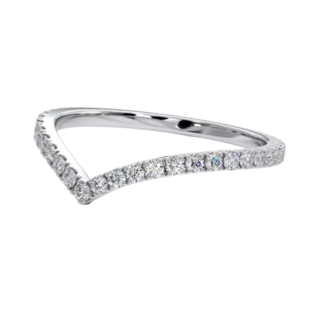 Ma Vie Curved – geschwungener Trauring mit Diamanten