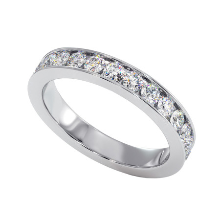 Mon Trésor – Trauring mit runden Diamanten