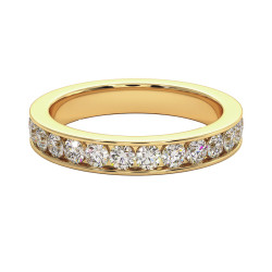 Mon Tr&eacute;sor Ehering runde Diamanten Kanalfassung 18K Gold