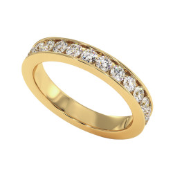 Mon Tr&eacute;sor Ehering runde Diamanten Kanalfassung 18K Gold