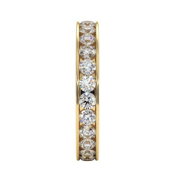 Mon Tr&eacute;sor Ehering runde Diamanten Kanalfassung 18K Gold
