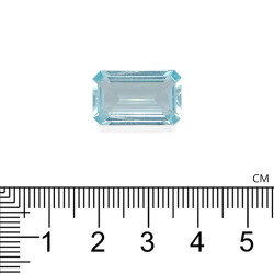Rechthoekig geslepen Hemelsblauwe Aquamarijn van 9,87 karaat