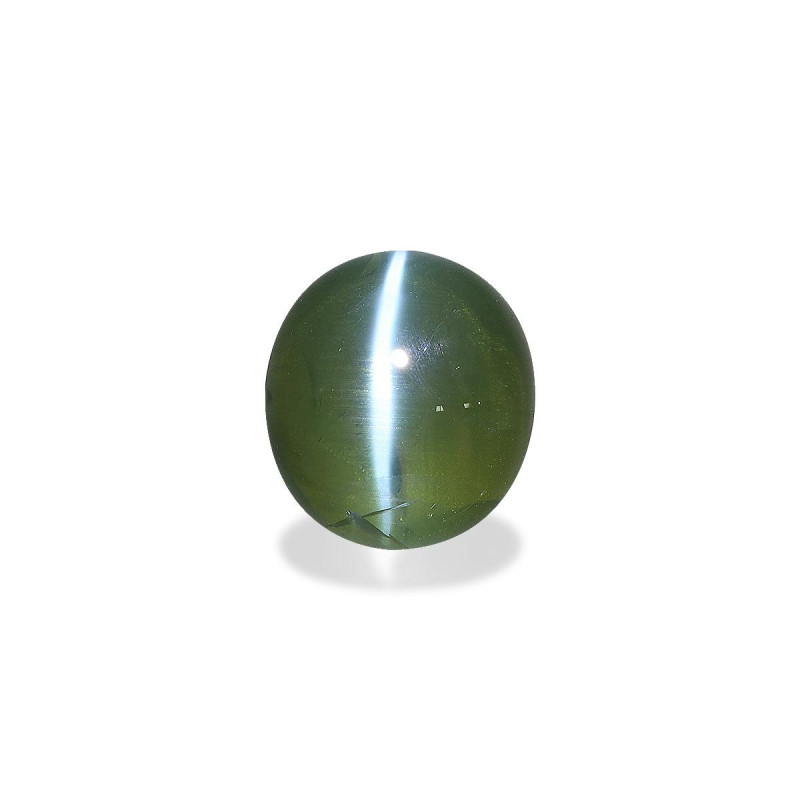 Œil de chat (chrysoberyl) taille OVALE Basil Green 5.22 carats