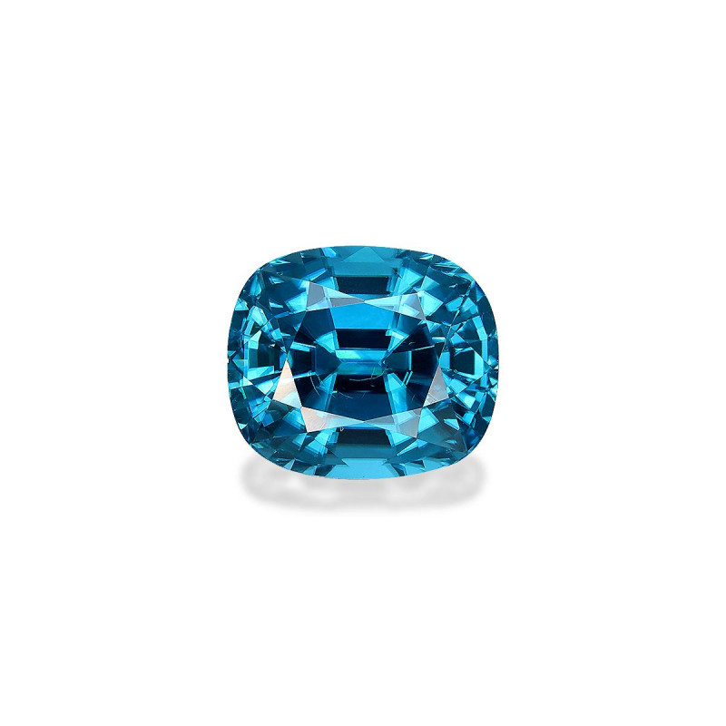 CUSHION-cut Blue Zircon Blue 9.73 carats