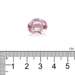 Ovale geslepen babyroze toermalijn van 9,07 karaat