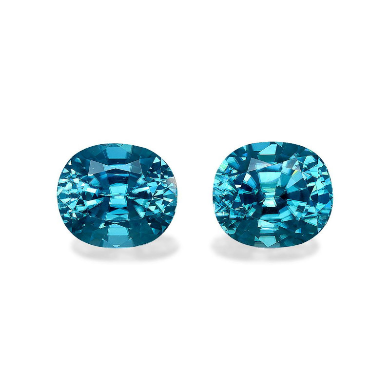 Zircon Bleu taille OVALE Bleu 19.28 carats