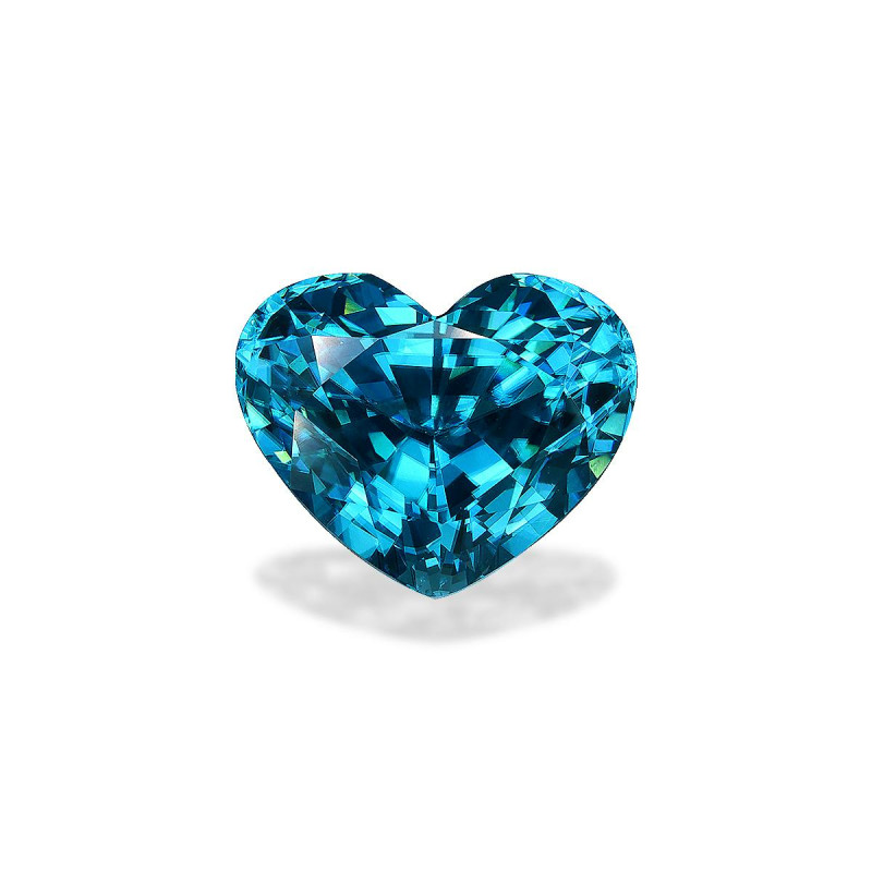 Zircon Bleu taille COEUR Bleu 18.14 carats