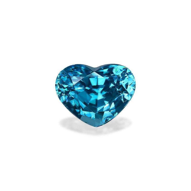 Zircon Bleu taille COEUR Bleu 9.61 carats