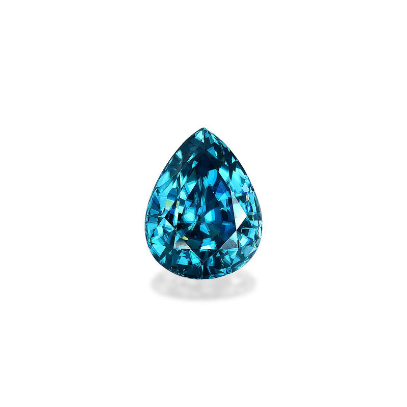 Pear-cut Blue Zircon Blue 6.46 carats