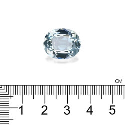Ovaal geslepen Hemelsblauwe Aquamarijn van 9,21 karaat