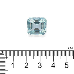 Rechthoekig geslepen hemelsblauwe Aquamarijn van 12,14 karaat