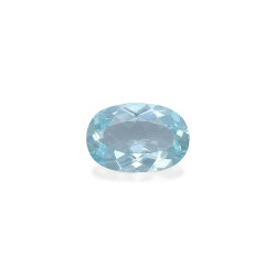 椭圆形宝宝蓝色海蓝宝石，4.90克拉