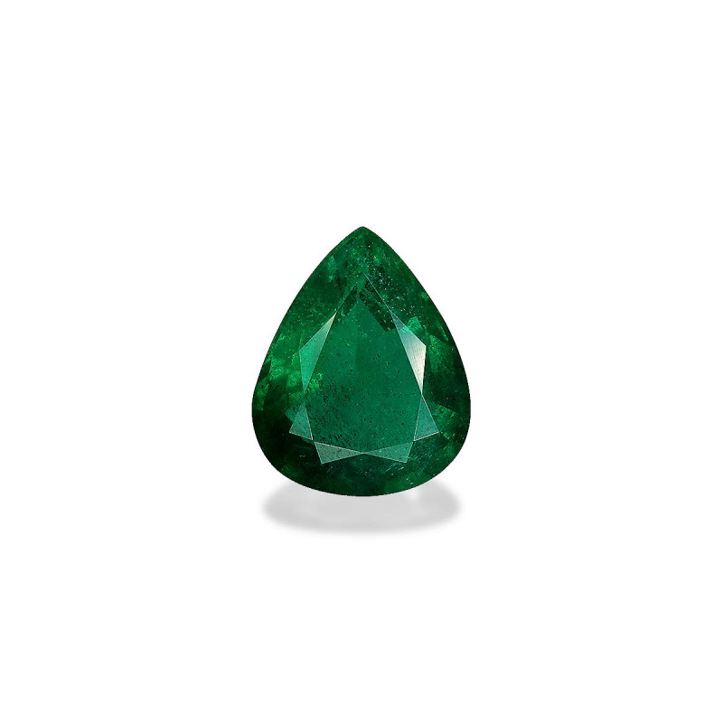 Pear-cut Zambian Emerald Green 3.62 carats