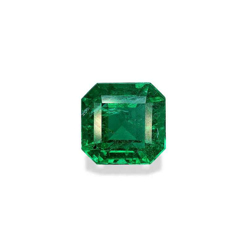 SQUARE-cut Zambian Emerald Green 3.66 carats