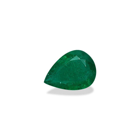 Pear-cut Zambian Emerald Green 6.34 carats