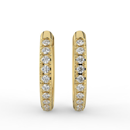 Aros de Diamantes en Oro