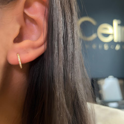 أقراط كريول من الذهب والألماس | Celinni