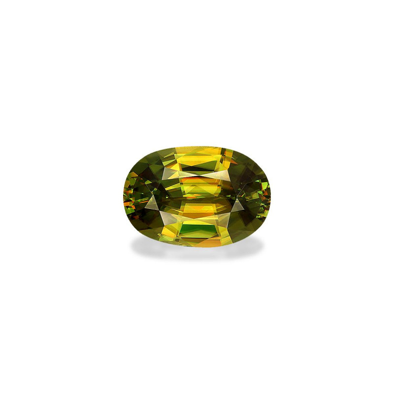 OVAL-cut Sphene Lime Green 8.72 carats