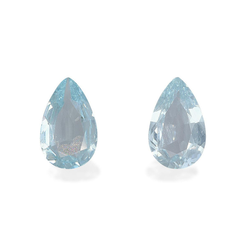 Pear-cut Aquamarine Baby Blue 4.06 carats
