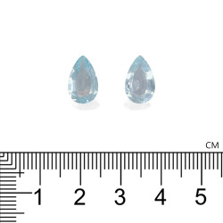 Peervormige Baby Blauwe Aquamarijn van 4.06 karaat