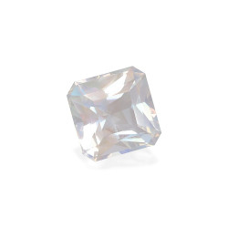 rainbow moonstone taille CARR&Eacute; Blanc 3.17 carats