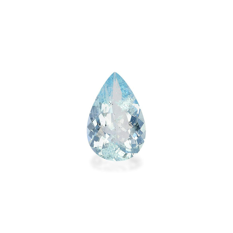 Pear-cut Aquamarine Baby Blue 7.35 carats