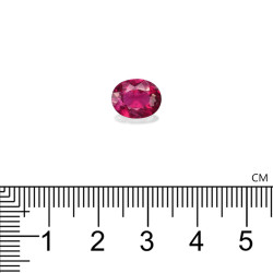 Ovale geslepen Rubelliet Roze 2.12 karaat