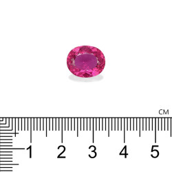 Ovale geslepen Rubelliet Fuscia Roze 4,22 karaat