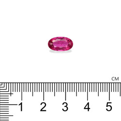 Ovale geslepen Rubelliet Fuscia Roze 2.07 karaat