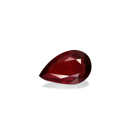 Pear-cut Mozambique Ruby Red 2.22 carats