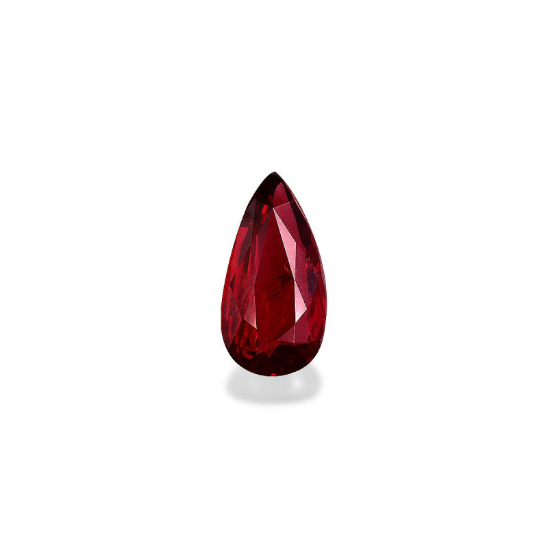 莫桑比克红宝石 taille 梨子 绿色 3.03 carats