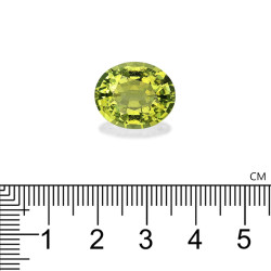 Ovale Limegroene Koper Toermalijn van 12,34 karaat