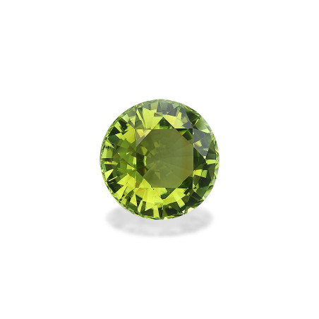 铜电气石 taille 圆形 青柠绿 28.01 carats