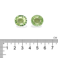 Ovale geslepen Pistache Groene Koper Toermalijn van 23,79 karaat