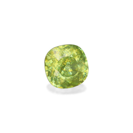 CUSHION-cut Sphene Lime Green 3.15 carats