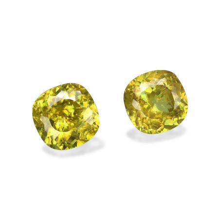CUSHION-cut Sphene Lemon Yellow 8.14 carats