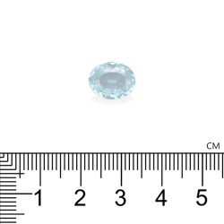 Ovale Baby Blauwe Paraiba Toermalijn van 3,07 karaat