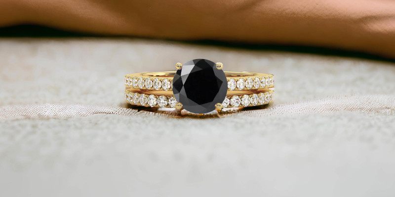 Diamant noir bague best sale