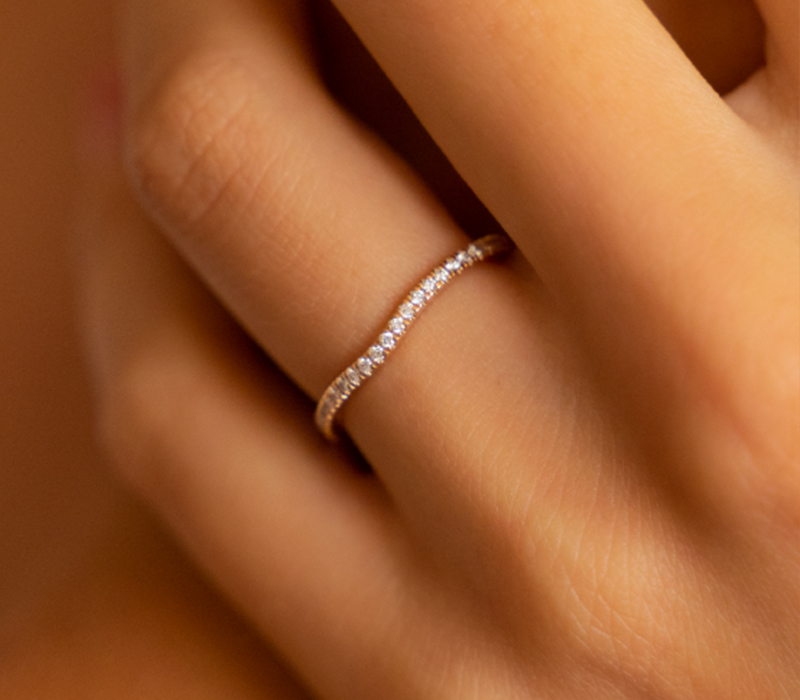 Bague de fiançailles vintage en platine avec saphir