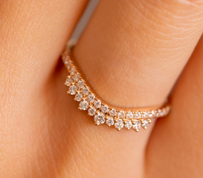 Bague de fiançailles vintage en platine avec saphir