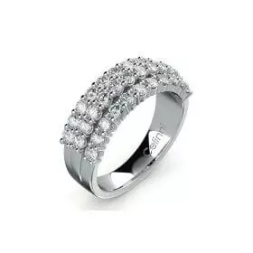 High jewelry Louis XVI ring in platinum