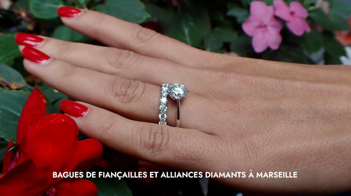 bague fiançailles et alliances diamants Marseille